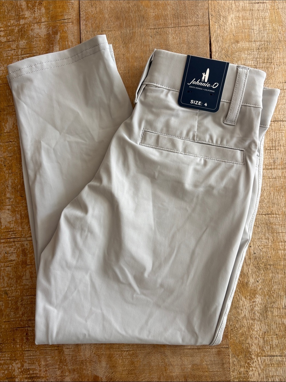NWT Johnnie-O Light Gray Pants size 4